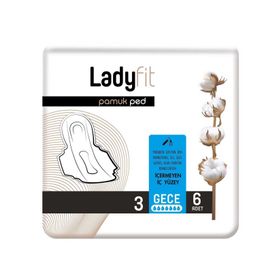 Ladyfit Gece 6 Adet Pamuk Ped