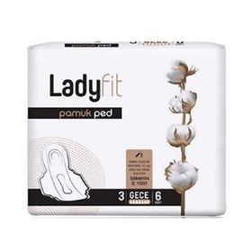 Ladyfit Gece 6 Adet Pamuk Ped