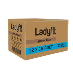 Ladyfit Pamuk Süper Gece 12x18 Ped
