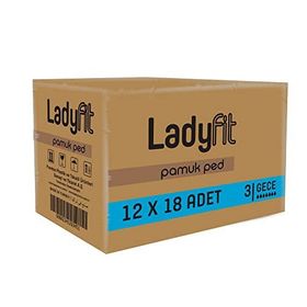 Ladyfit Pamuk Süper Gece 12x18 Ped