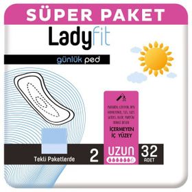 Ladyfit Uzun 32x2 64 Adet Günlük Ped