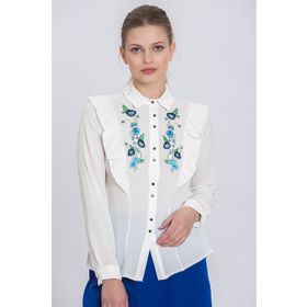 Lafaba 17Y014746 Beyaz Kadın Gömlek
