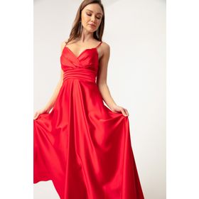 Lafaba 22K262024 Kırmızı Kadın Abiye Elbise