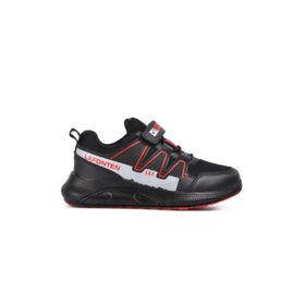 Lafonten 703 Siyah Kırmızı Çocuk Spor Ayakkabı