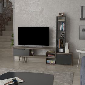 Lagomood Manzara Antrasit ve Ceviz Tv Sehpası