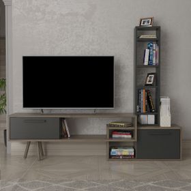 Lagomood Manzara Antrasit ve Ceviz Tv Sehpası