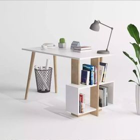 Lagomood Side Beyaz Meşe Çalışma Masası