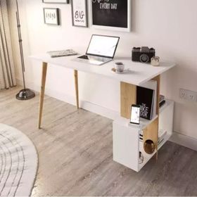 Lagomood Side Beyaz Meşe Çalışma Masası