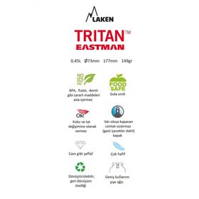 Laken 0.45 lt Granit Tritan Jannu Şişe
