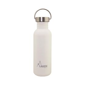 Laken LKBSH75BL 18/8 Çelik Basic Tek Çeper 0.75 lt Beyaz Şişe Suluk