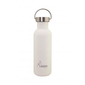 Laken LKBSH75BL 18/8 Çelik Basic Tek Çeper 0.75 lt Beyaz Şişe Suluk