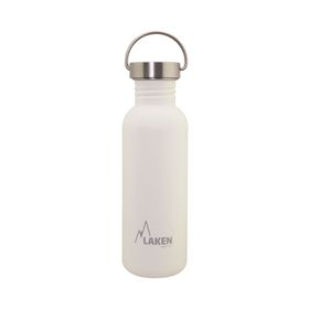 Laken LKBSH75BL 18/8 Çelik Basic Tek Çeper 0.75 lt Beyaz Şişe Suluk