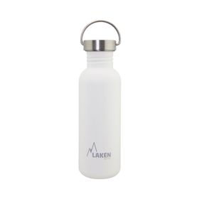 Laken LKBSH75BL 18/8 Çelik Basic Tek Çeper 0.75 lt Beyaz Şişe Suluk