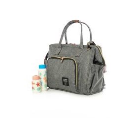 Lal Baby Baggage Bag Gri Omuz Askılı Anne Bebek Bakım Çantası
