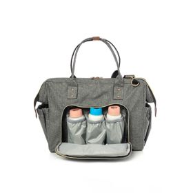 Lal Baby Baggage Bag Gri Omuz Askılı Anne Bebek Bakım Çantası