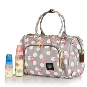 Lal Baby Baggage Bag Gri Omuz Askılı Anne Bebek Bakım Çantası