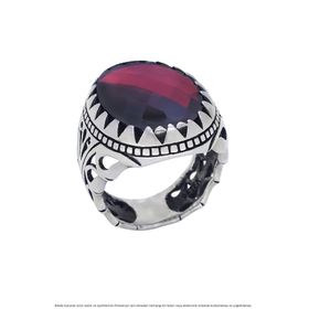 Lal Taşlı Gümüş Erkek Yüzük Modelleri