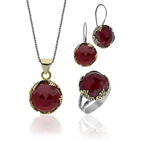 Lal Taşlı Gümüş Erkek Yüzük Modelleri