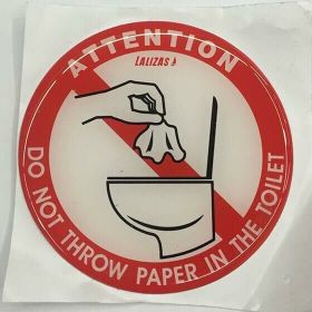 Lalizas "Tuvalate Çöp Atmayınız" Silikon Sticker