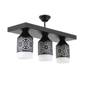 Lambadar 3522-3BLKBEYAZCAM Üçlü Spor Model Modern Retro Rustik Avize