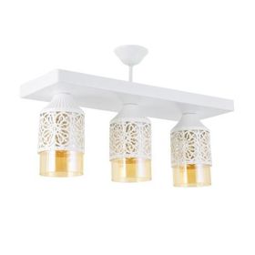 Lambadar 3522-3WHTBALCAM Üçlü Spor Model Modern Retro Rustik Avize