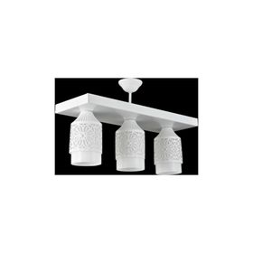 Lambadar 3522-3WHTBEYAZCAM Üçlü Spor Model Modern Retro Rustik Avize