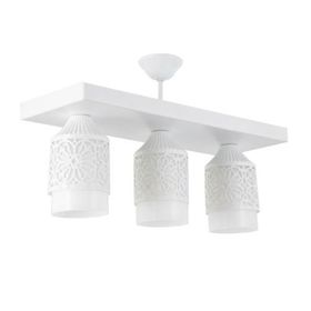 Lambadar 3522-3WHTBEYAZCAM Üçlü Spor Model Modern Retro Rustik Avize