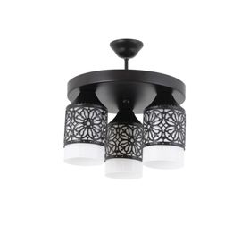 Lambadar 3523-3BLKBEYAZCAM Beyazcam Üçlü Spor Model Modern Retro Rustik Avize