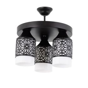 Lambadar 3523-3BLKBEYAZCAM Beyazcam Üçlü Spor Model Modern Retro Rustik Avize