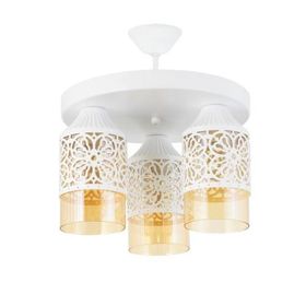 Lambadar 3523-3WHTBALCAM Balcam Üçlü Spor Model Modern Retro Rustik Avize