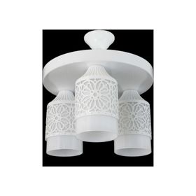 Lambadar 3523-3WHTBEYAZCAM Beyazcam Üçlü Spor Model Modern Retro Rustik Avize