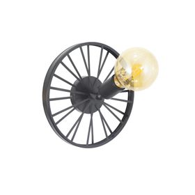 LAMBADAR Rustik Retro Modern Model Şık Siyah Aplik Teker Model