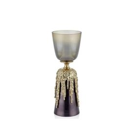 La'Medore 13 x 13 x 35,5 cm Gold Meltaway Serisi Büyük Mumluk