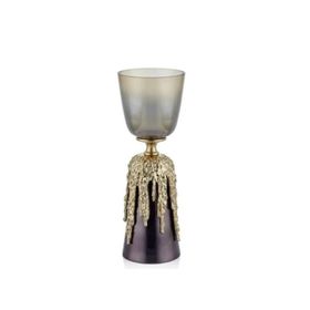 La'Medore 13 x 13 x 35,5 cm Gold Meltaway Serisi Büyük Mumluk