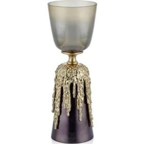 La'Medore 13 x 13 x 35,5 cm Gold Meltaway Serisi Büyük Mumluk
