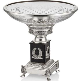 La'Medore 33 x 33 x 31 cm Kaseli Silver Dekoratif Ramones Cam