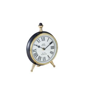 La'Medore Black Nıckel Shıny Brass 8x17.5x22.5 cm Table Clock