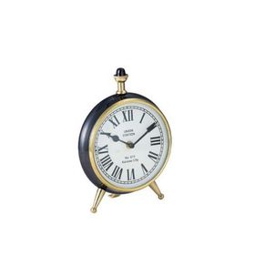 La'Medore Black Nıckel Shıny Brass 8x17.5x22.5 cm Table Clock