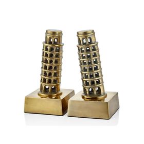 La'Medore Bookend Pisa Tower Gold 20x10x20 cm Obje