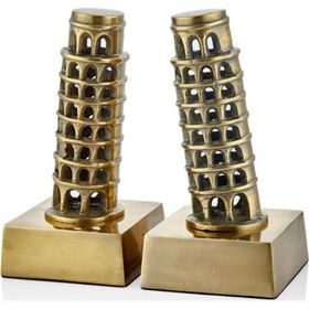La'Medore Bookend Pisa Tower Gold 20x10x20 cm Obje