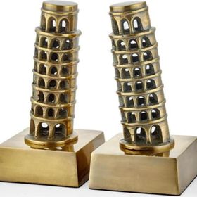 La'Medore Bookend Pisa Tower Gold 20x10x20 cm Obje