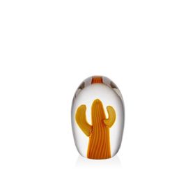 La'Medore Cactus 8x8x13 cm Orange Glass Decor