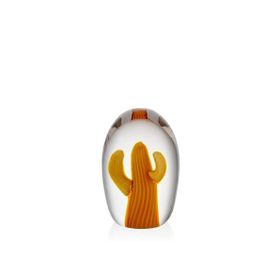 La'Medore Cactus 8x8x13 cm Orange Glass Decor