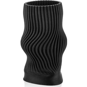 La'Medore Linear Siyah 3D 21x21x38 cm Büyük Vazo