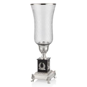 La'Medore Silver 18 x 18 x 55 cm Ramones Uzun Cam Mumluk