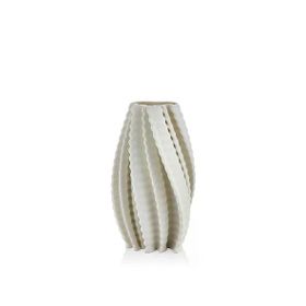 La'MeVazodore Abstract Spiral Beyaz 3D 19x20x35 cm Vazo