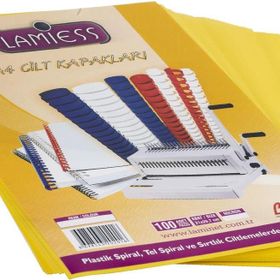 Lamiess 100'lü Sarı A-4 160 Mıc. Opak Cilt Kapağı