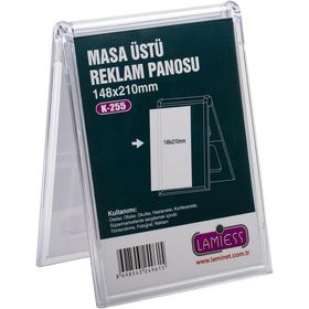 Lamiess K-255 3'lü Dikey Masaüstü Reklam Panosu