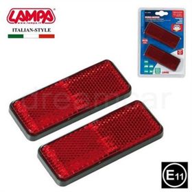 Lampa 20540 E11 Belgeli Kırmızı Dikdörtgen Reflektör
