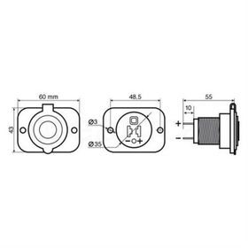Lampa 38977 EXT-10 Yüzeye Monte Safe Lock Kilit Sistemli Soket